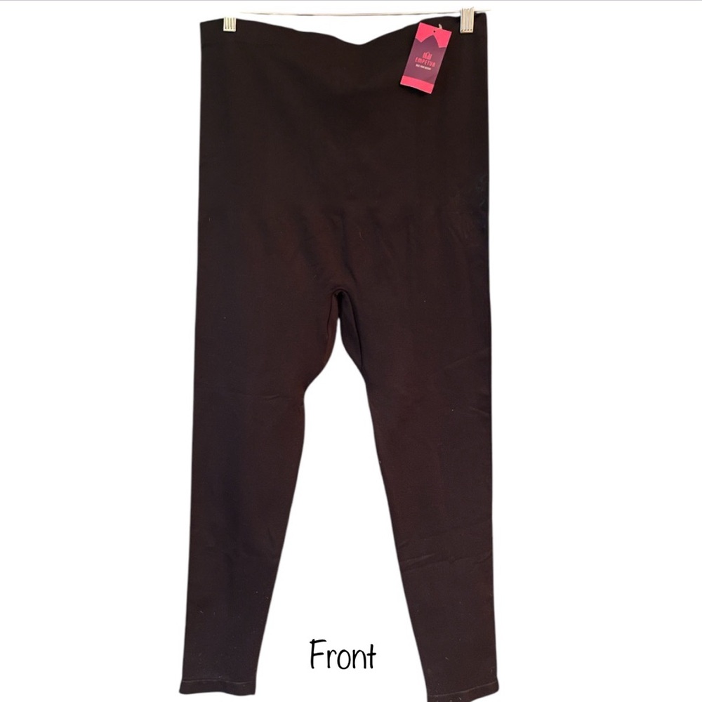 Empetua by SHAPERMINT Leggings for Tummy Control. Plus Size In Black. 3XL,
